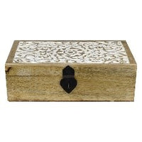 Carved Floral trinket Box (Large)